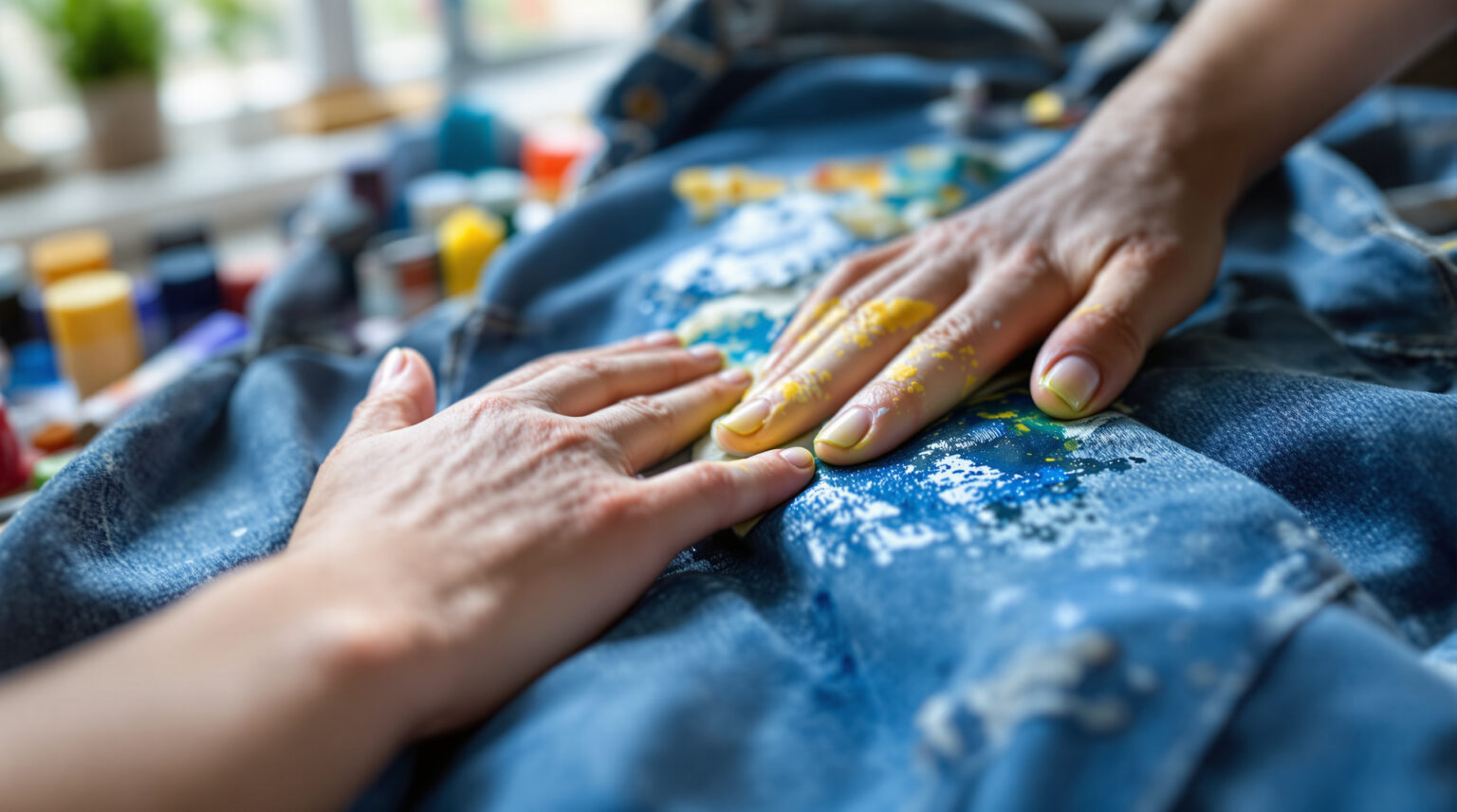 Comment enlever une tache de peinture à l’huile sur un jean : Astuces infaillibles pour retrouver vos vêtements comme neufs !