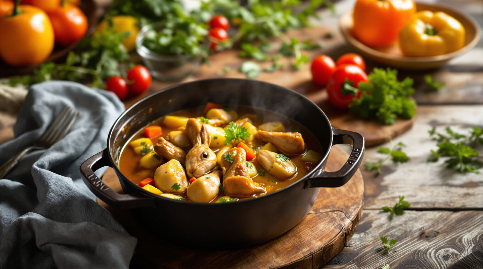 Recette lapin cocotte fonte : Découvrez notre plat savoureux et réconfortant à préparer facilement !